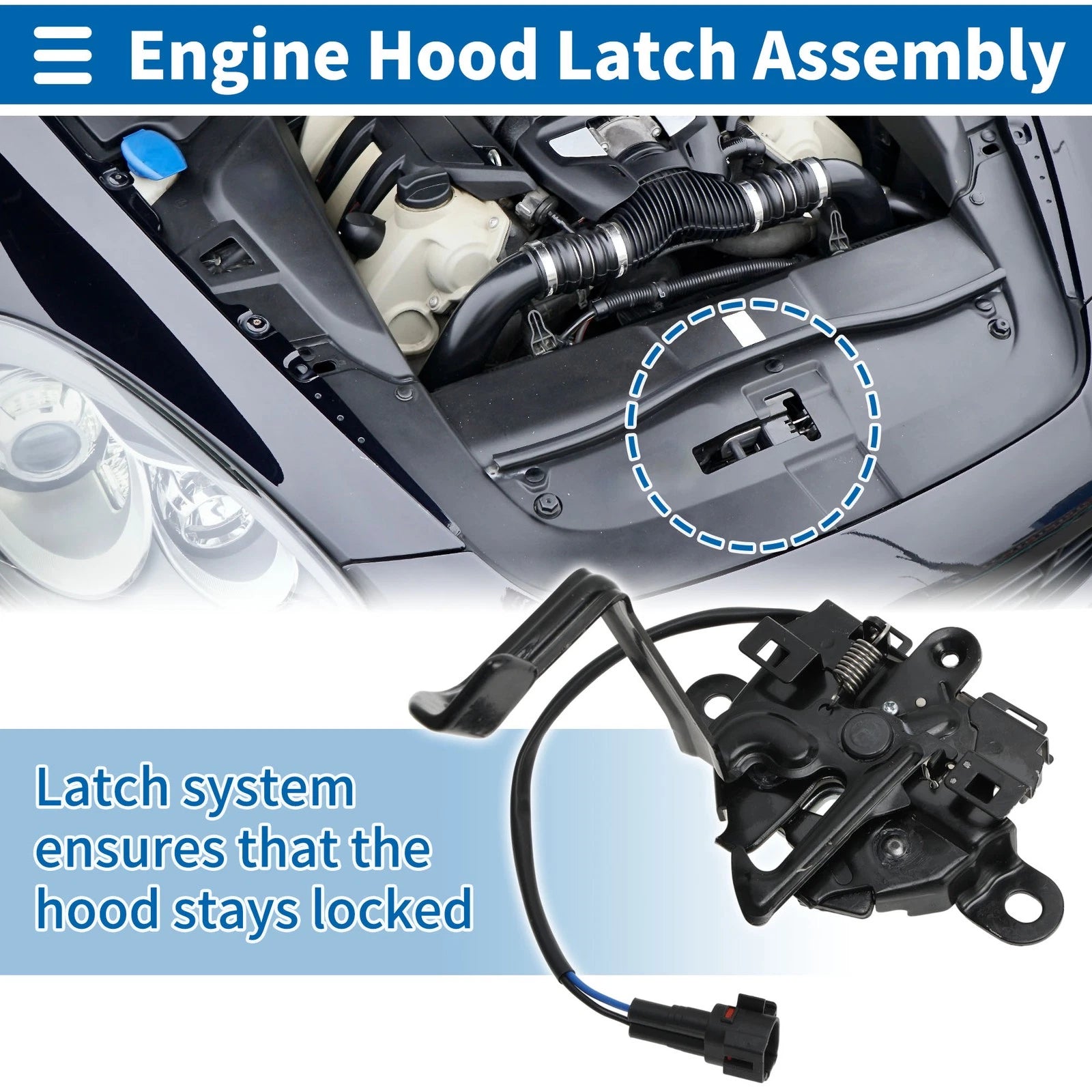 Hood Latch Assembly Replacement for Toyota 4Runner (2010–2024) 1 Pc