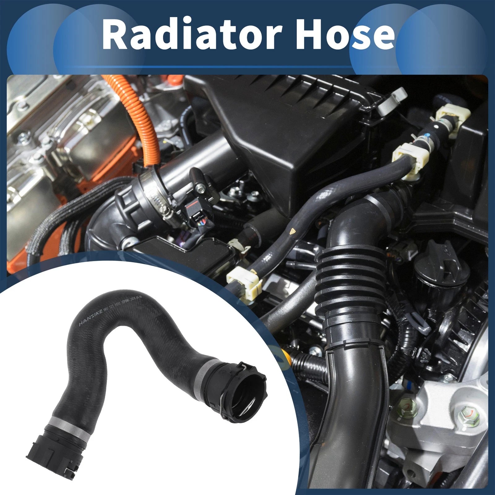 Radiator Hose Replacement for Audi Q5 3.0L (2013–2017) Black 1 Piece