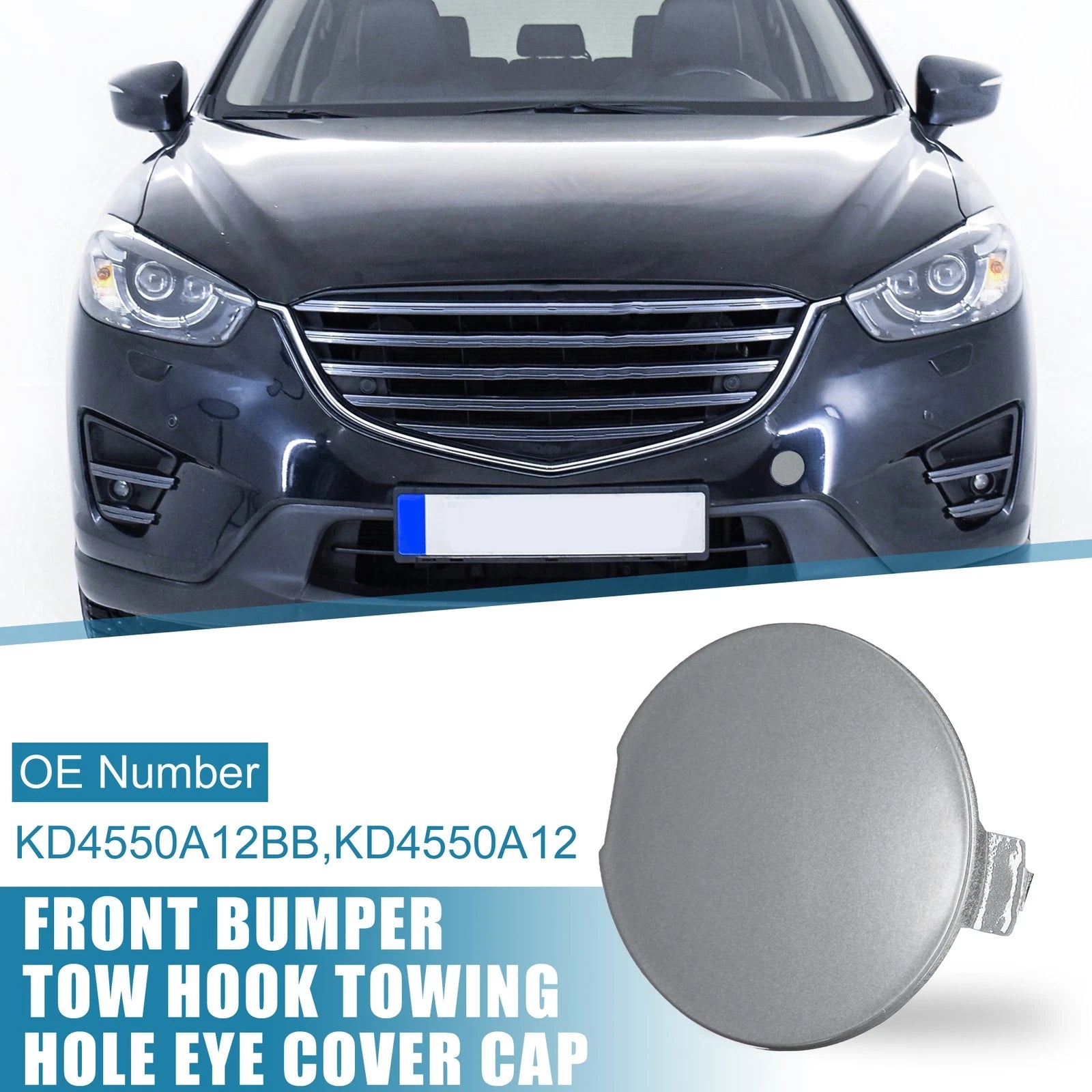 Front Bumper Tow Hook Hole Eye Cover for Mazda CX-5 (2013–2016)