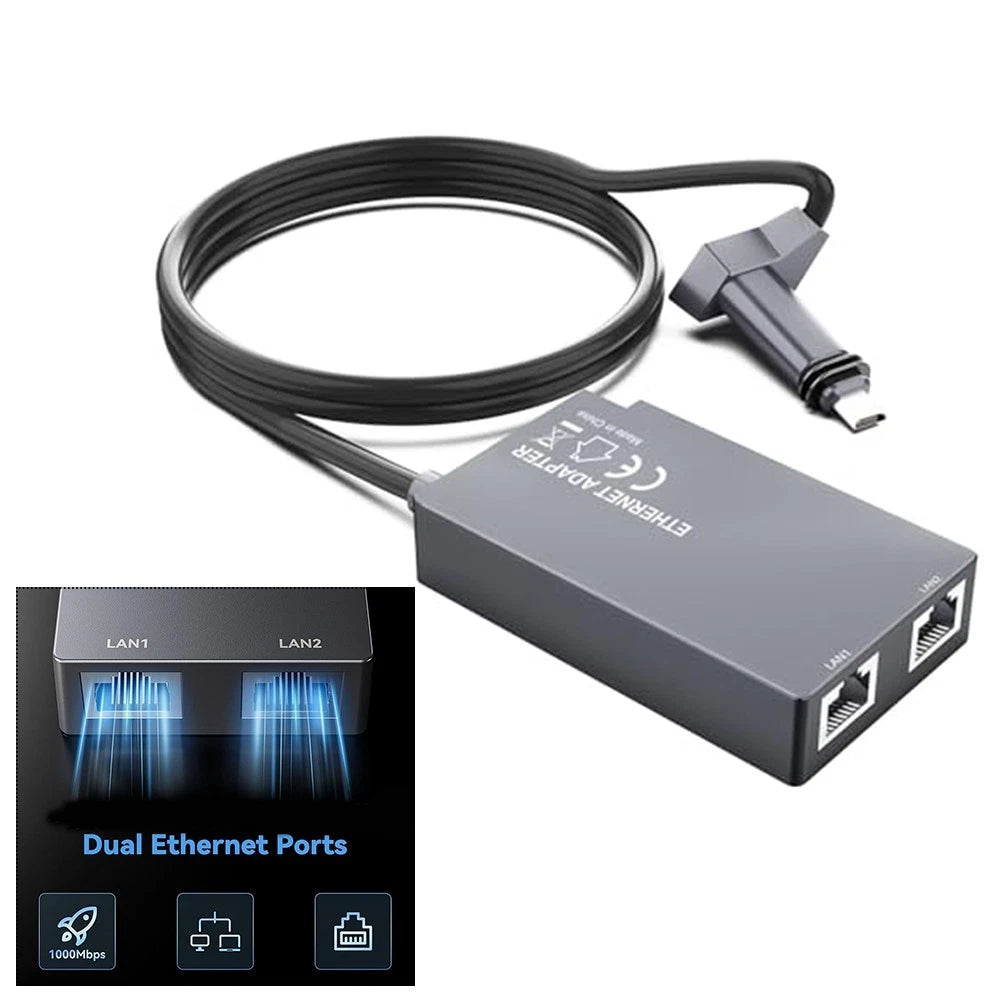 Ethernet Adapter for Starlink (Dual RJ45 Connectivity)