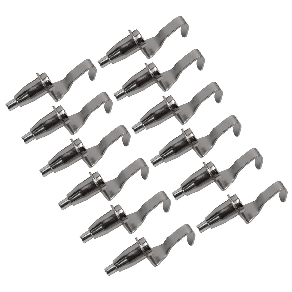 12 Piece Set of Adjustable Art Gallery Hooks for Secure Display