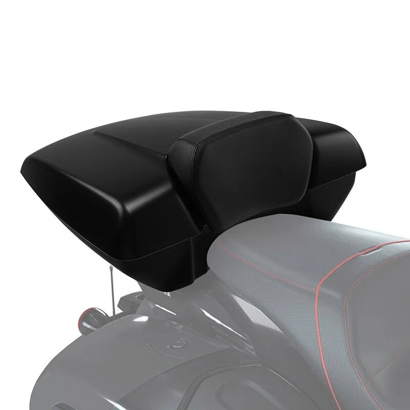 Matt Black Low Profile Trunk with Backrest Pad for Indian Roadmaster (2015–2025)