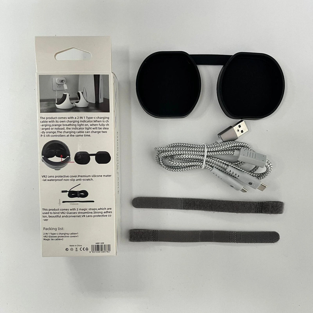 Charging Cable Silicone Non-Slip Pads Kit for PS5 VR2