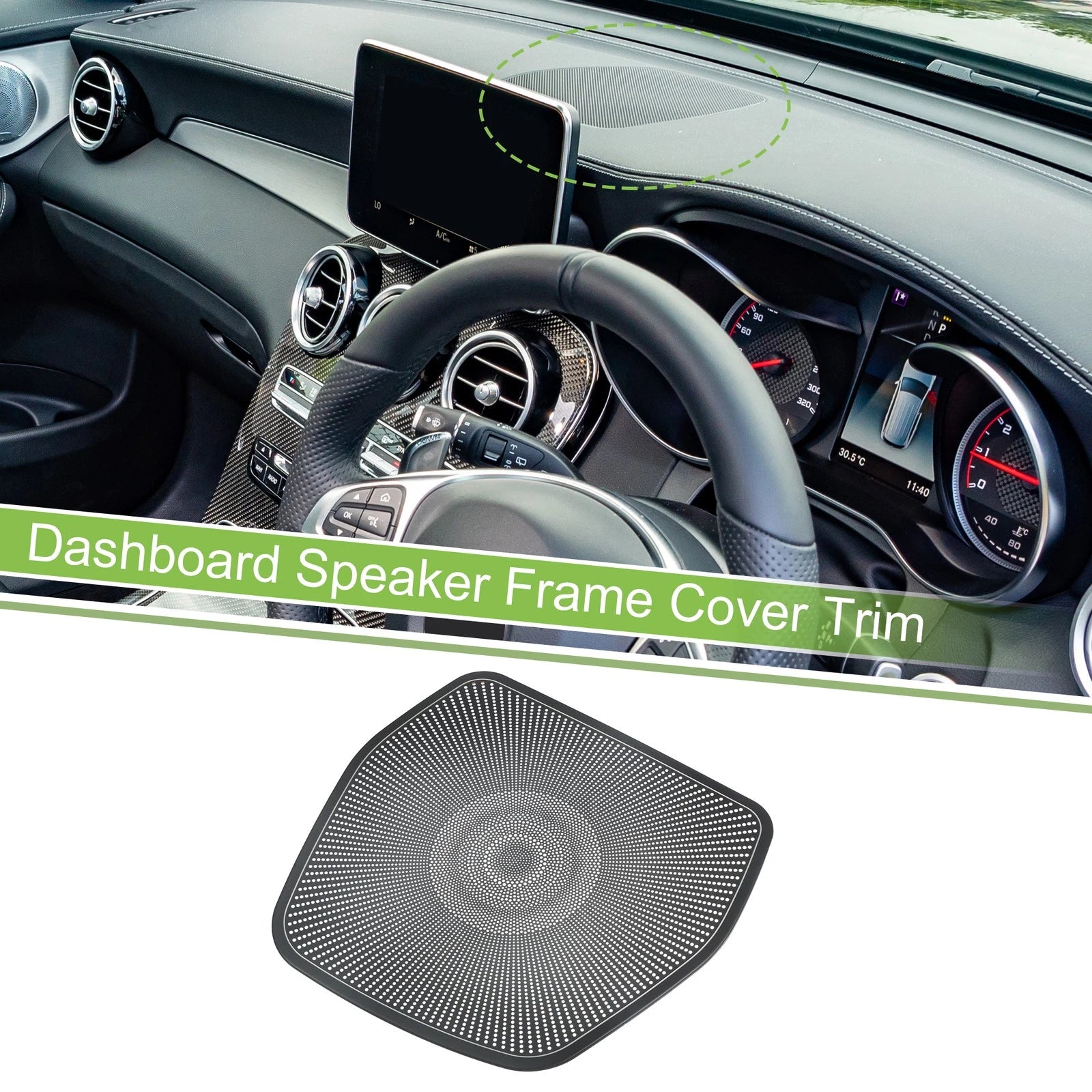 Dashboard Speaker Frame Cover Trim Replacement for Mercedes Benz C GLC (2015–2021)