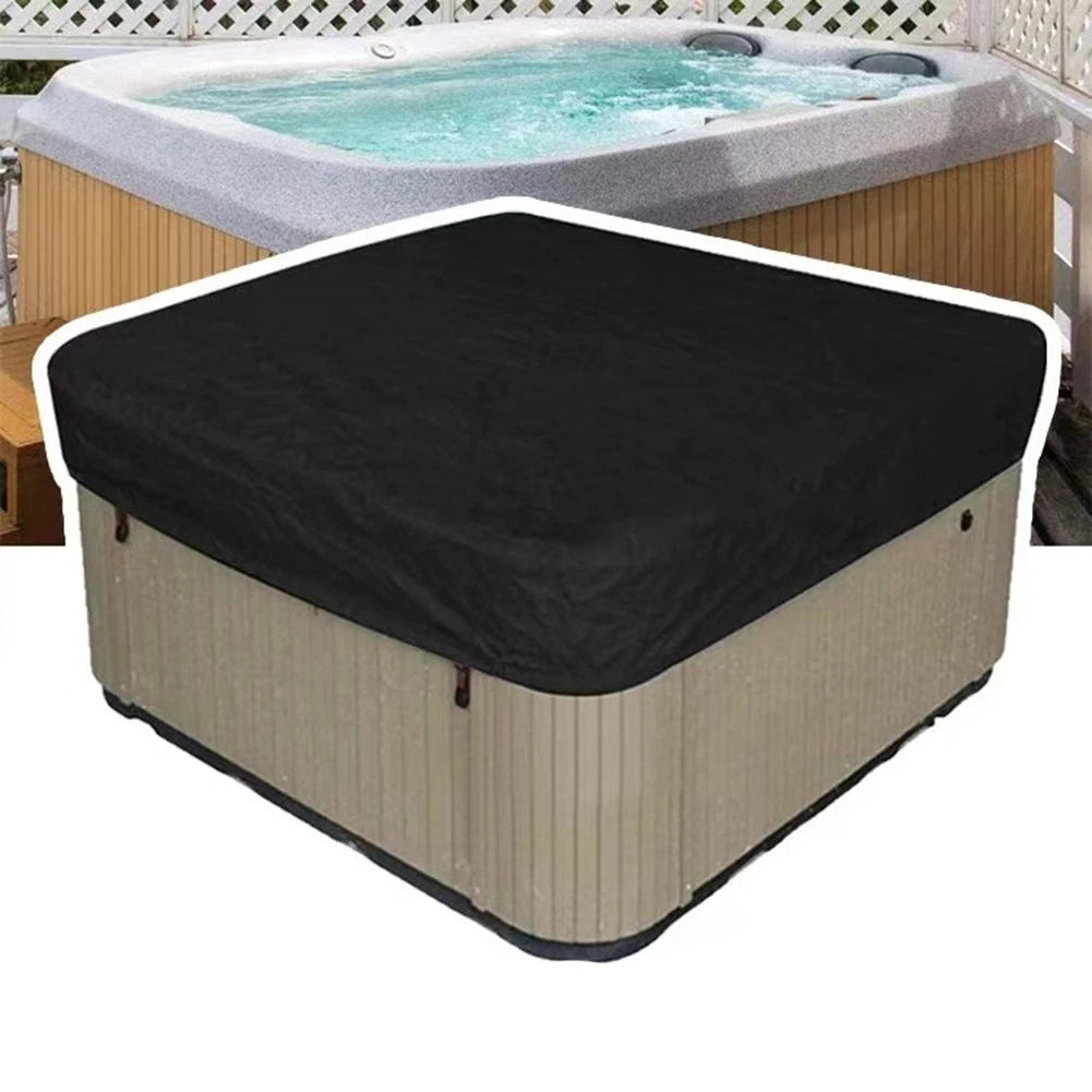 Square Pool Cover with Drawstring 231x231cm for Protection