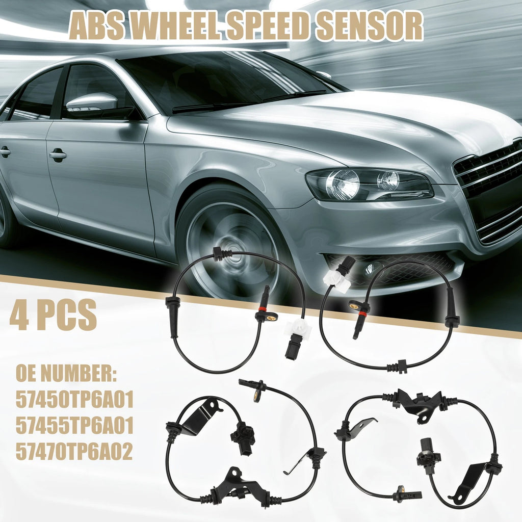4X ABS Wheel Speed Sensor Front Right for Honda Crosstour (2010–2015)