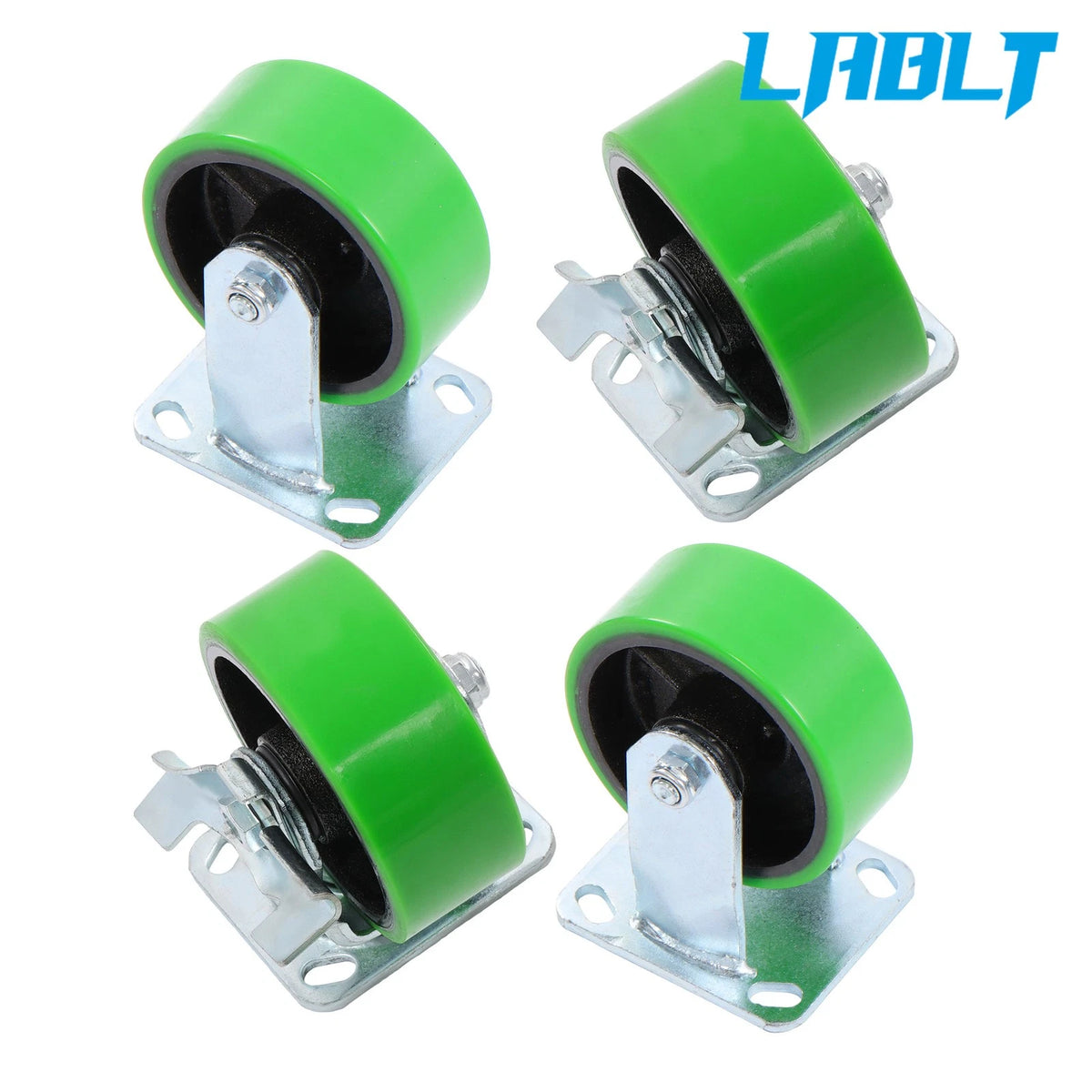Set of 4 5-Inch Swivel Casters with Side Brakes for LABLT