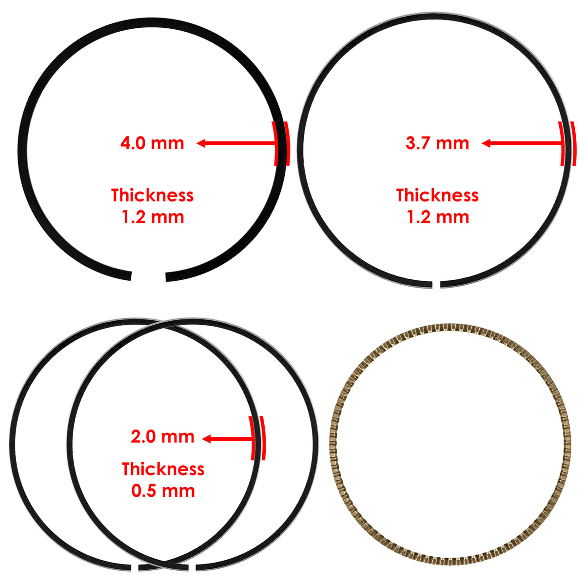Engine Piston Rings Set for Honda TRX400EX TRX400X (1999–2014)