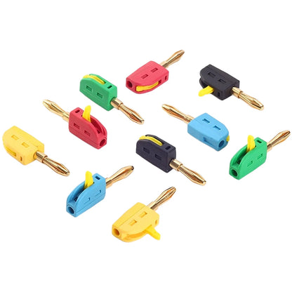 10pcs 4mm Gold Plated Quick Connect Speaker Connectors
