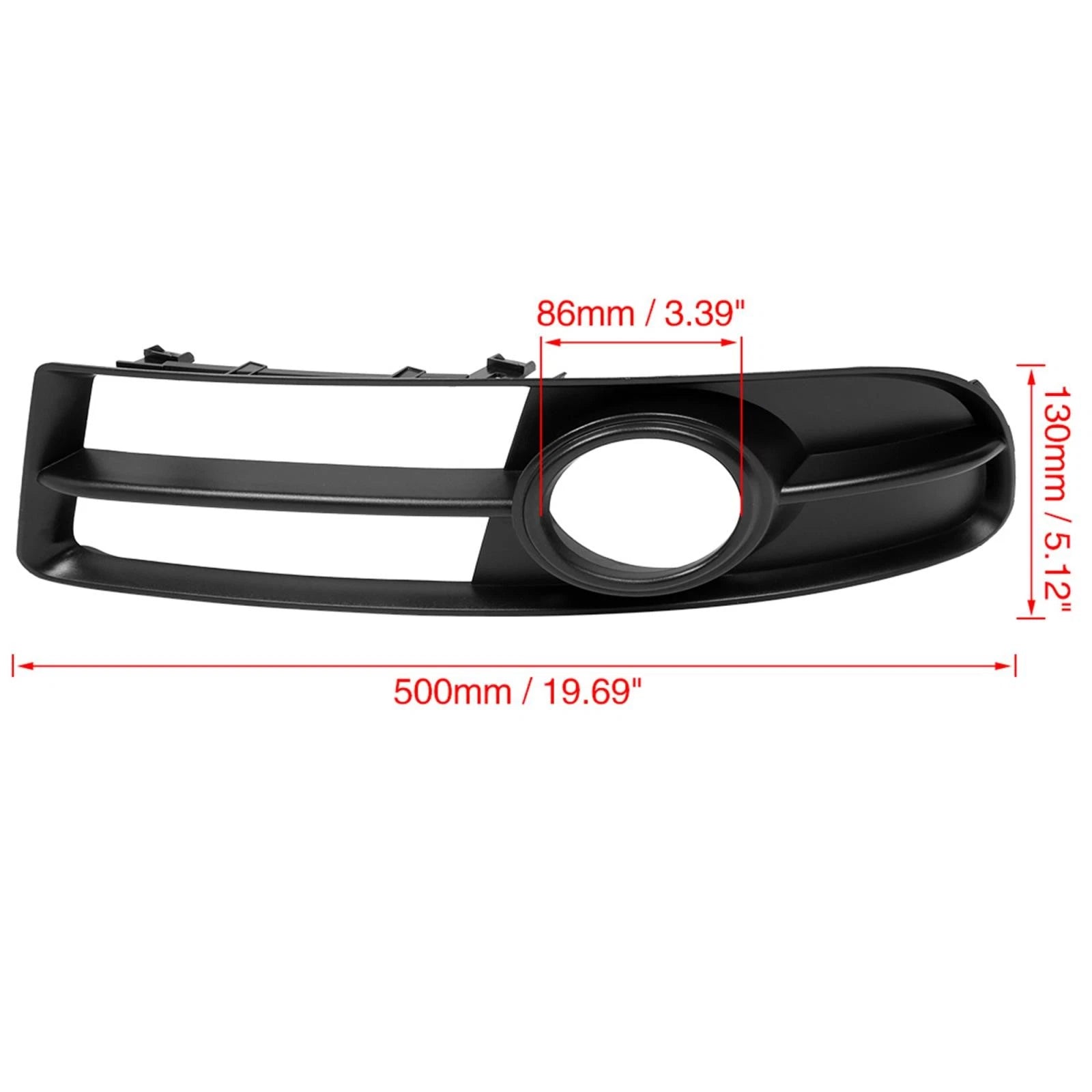 Front Left Fog Light Grille Cover Trim Replacement for Audi A4 B7 (2005–2009)