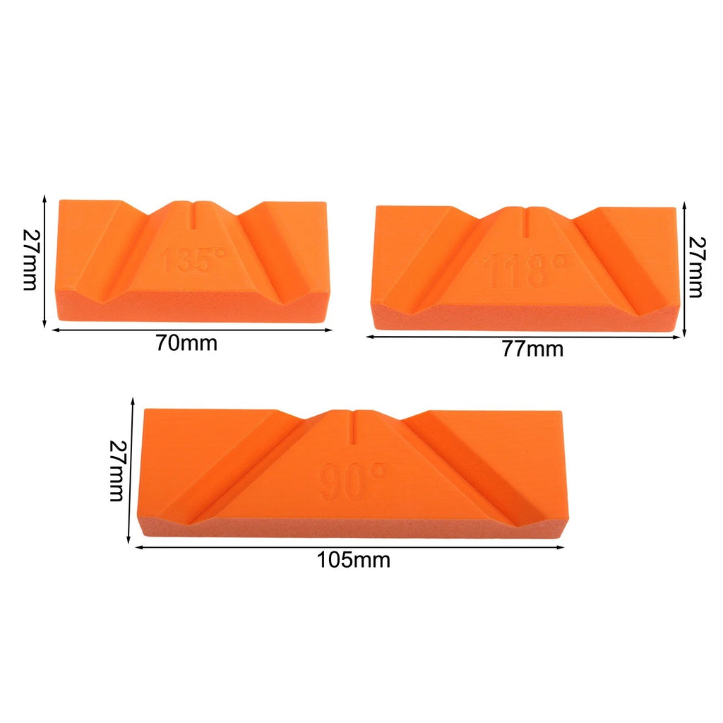 3PCS Drill Bit Sharpener Jig for Workshop (90 118 135 Degree Angles)