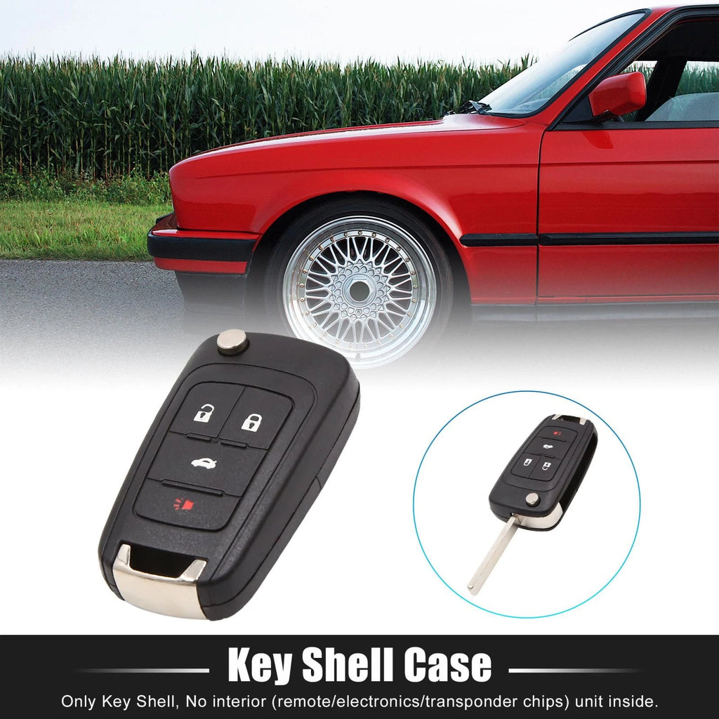 Replacement Remote Key Shell Case for Chevrolet Cruze (4 Button Black) (2011–2016)