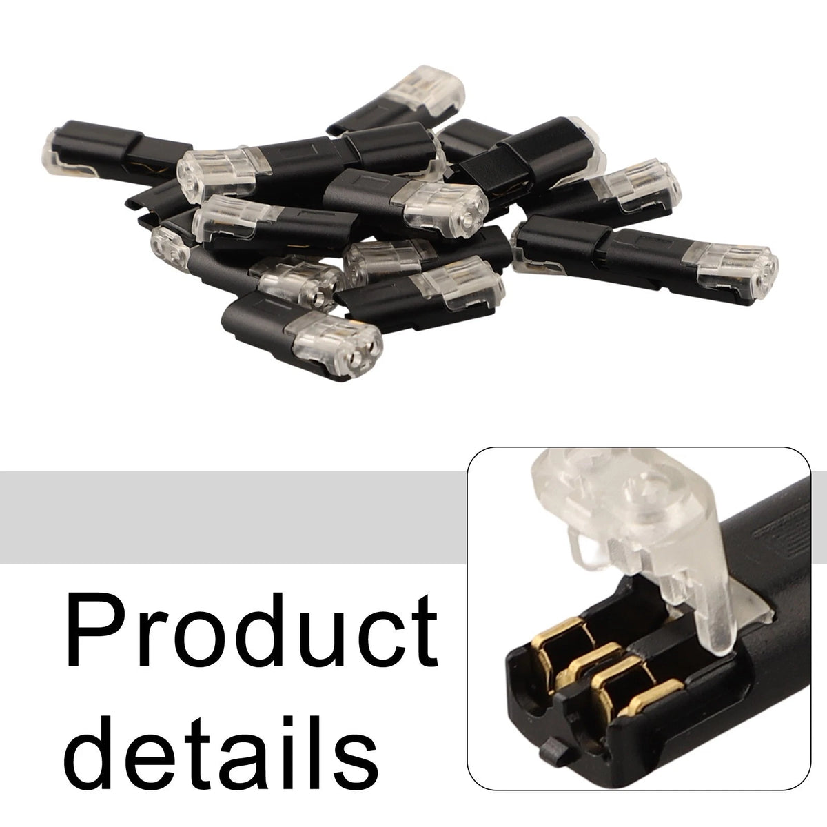 Wire Connector Pack of 20 for Secure Push Fit Design