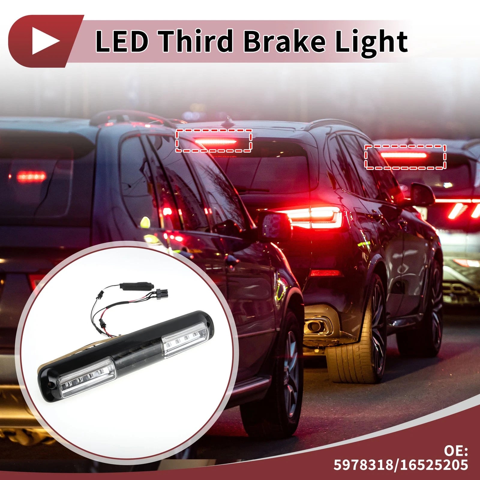 LED Third Brake Light Assembly for Chevrolet Silverado 1500 (1999–2006)