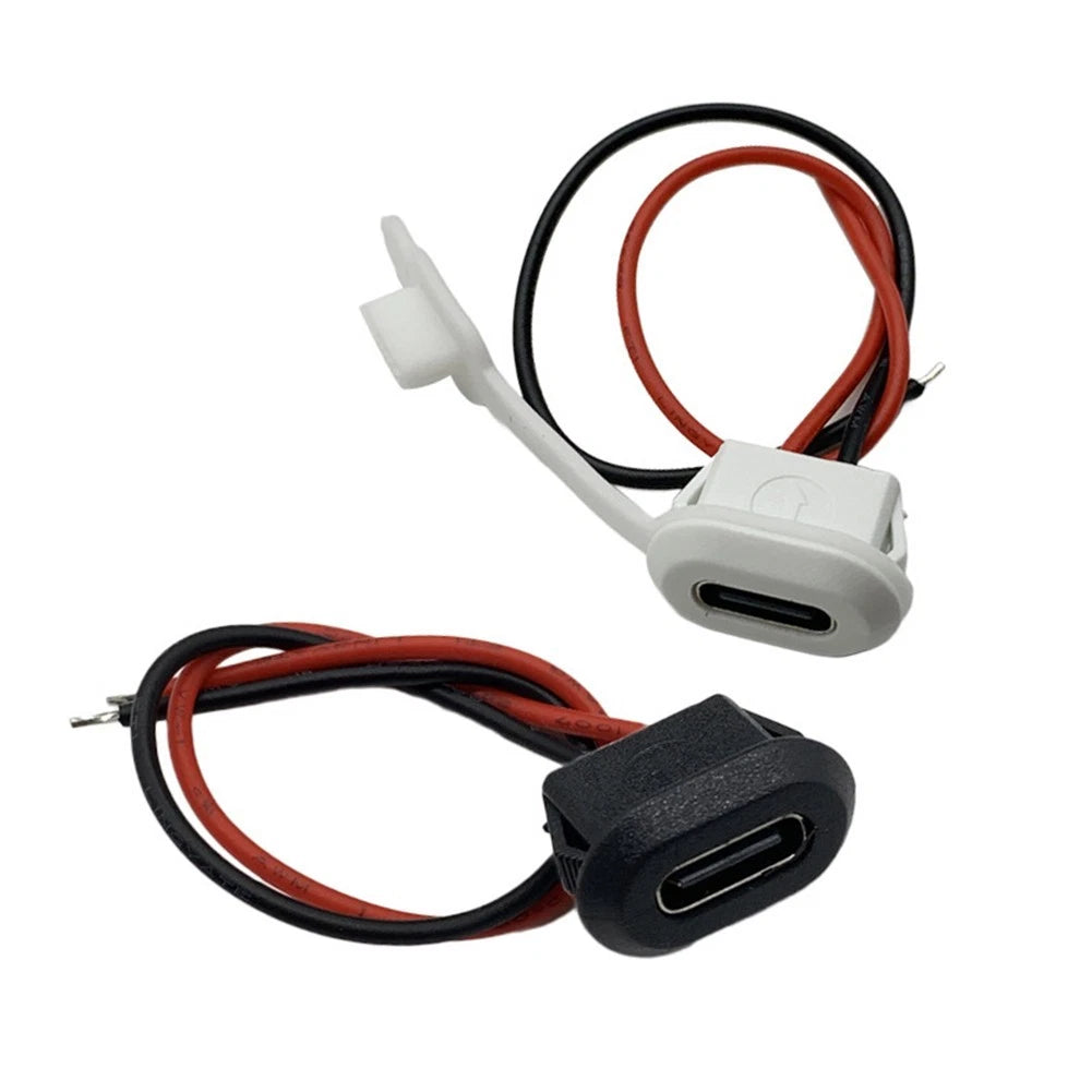2-Pin Waterproof Type C Female Input Socket for Long Cycle Life