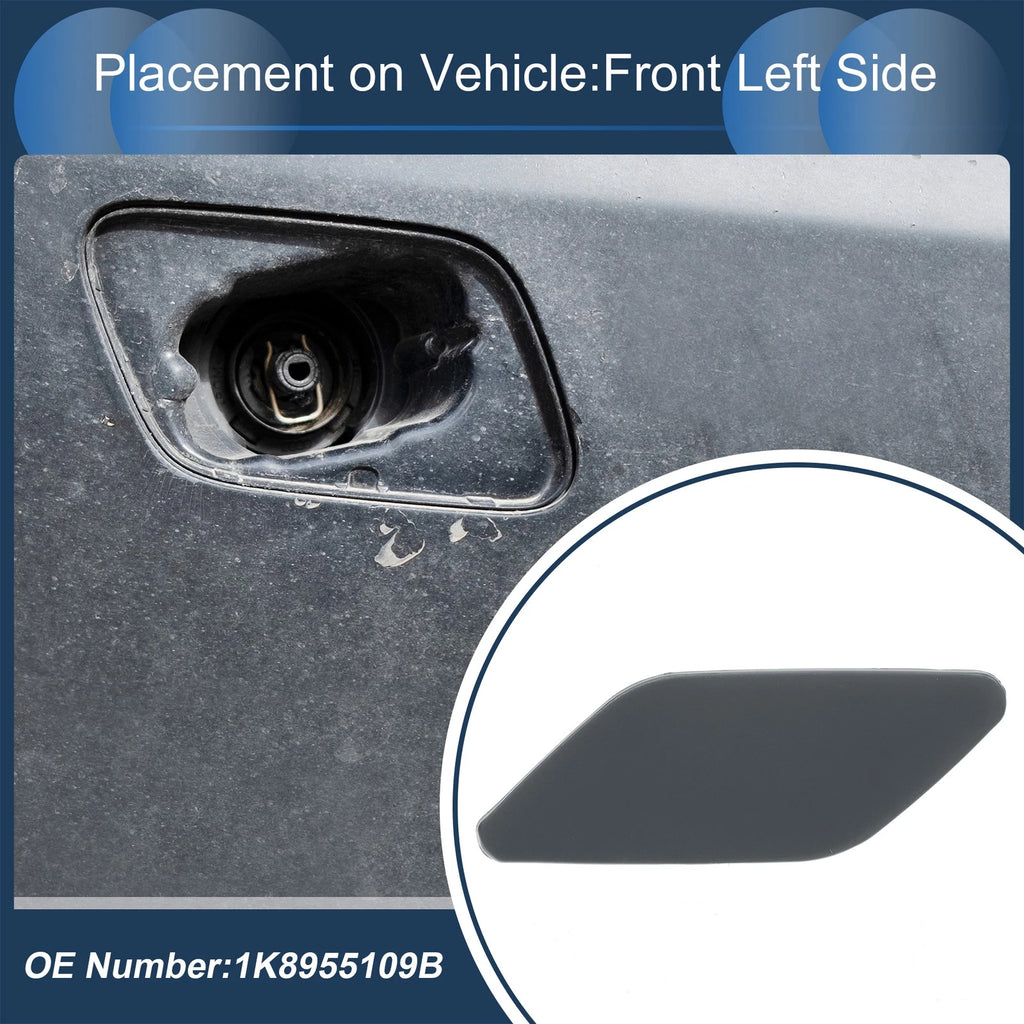 Front Left Washer Nozzle Cover Cap Replacement for Volkswagen Scirocco (2009–2014)