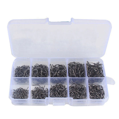 500100pcs High Carbon Steel Fishhook Set for Fishing