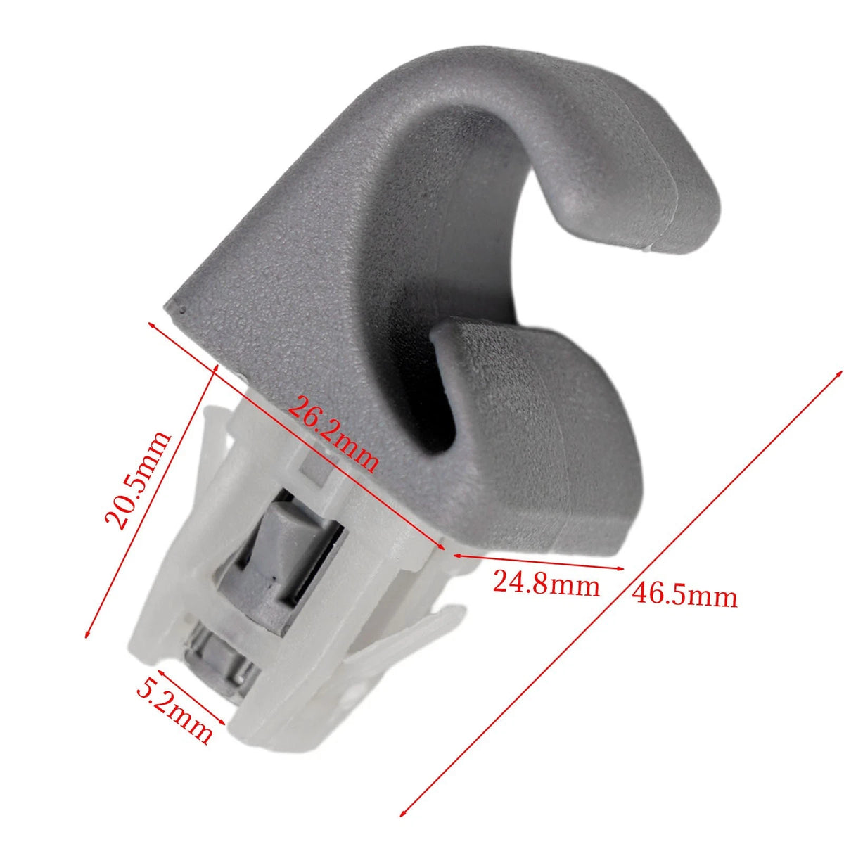 Set of 2 Car Hook Clips for Toyota (26.2x24.8x46.5mm)