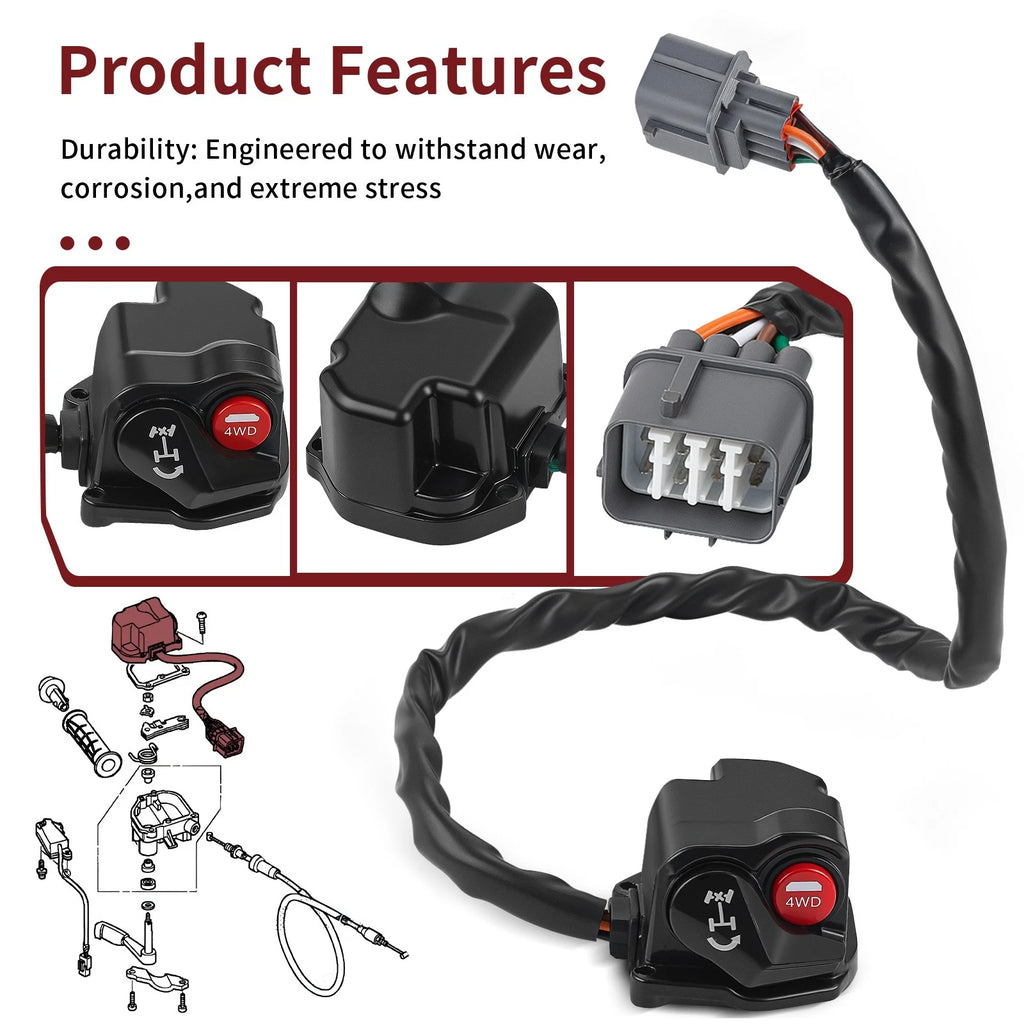 Differential Lock 4x4 Switch for Honda TRX500 Foreman Rubicon (2015–2019)