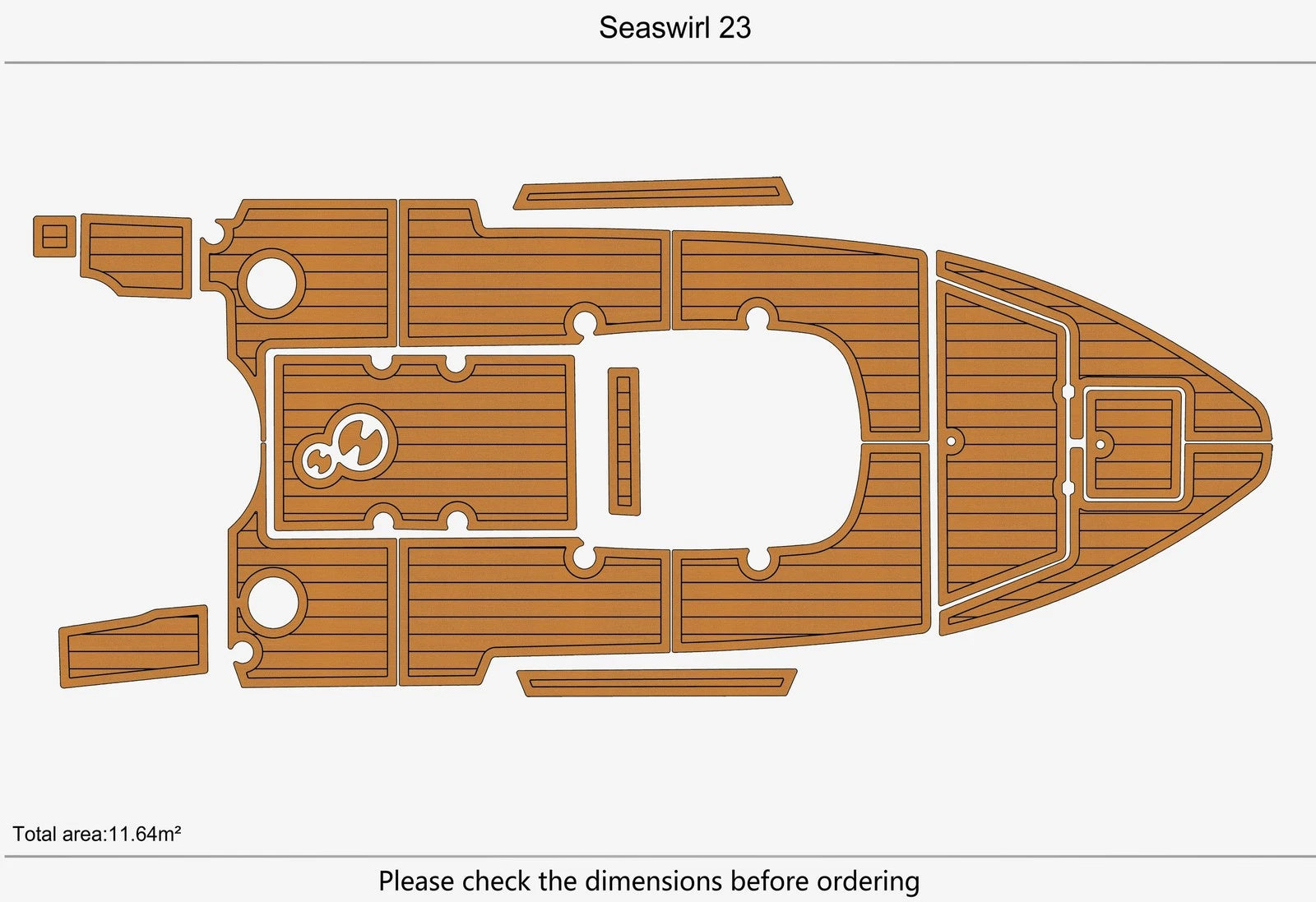 Seadek Swim Platform Cockpit Flooring Mat for Seaswirl 23