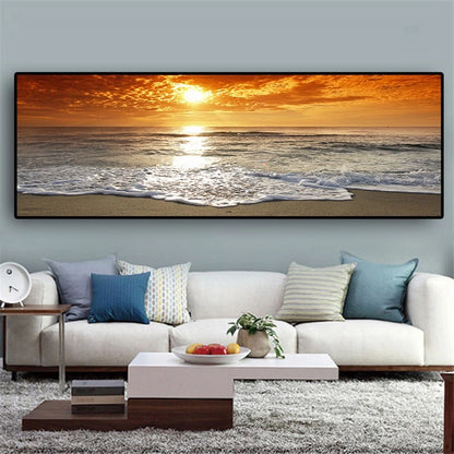 Unframed Canvas Wall Art for Living Room (40x120cm)