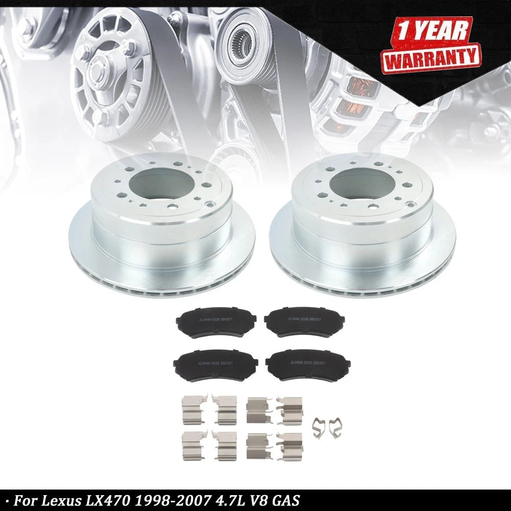 Rear Brake Disc and Pad Kit 31264 for Lexus LX470 (1998–2007)