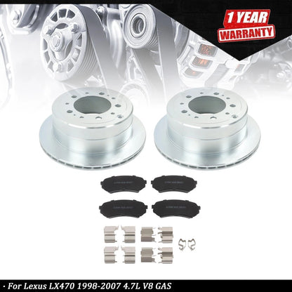 Rear Brake Disc and Pad Kit 31264 for Lexus LX470 (1998–2007)