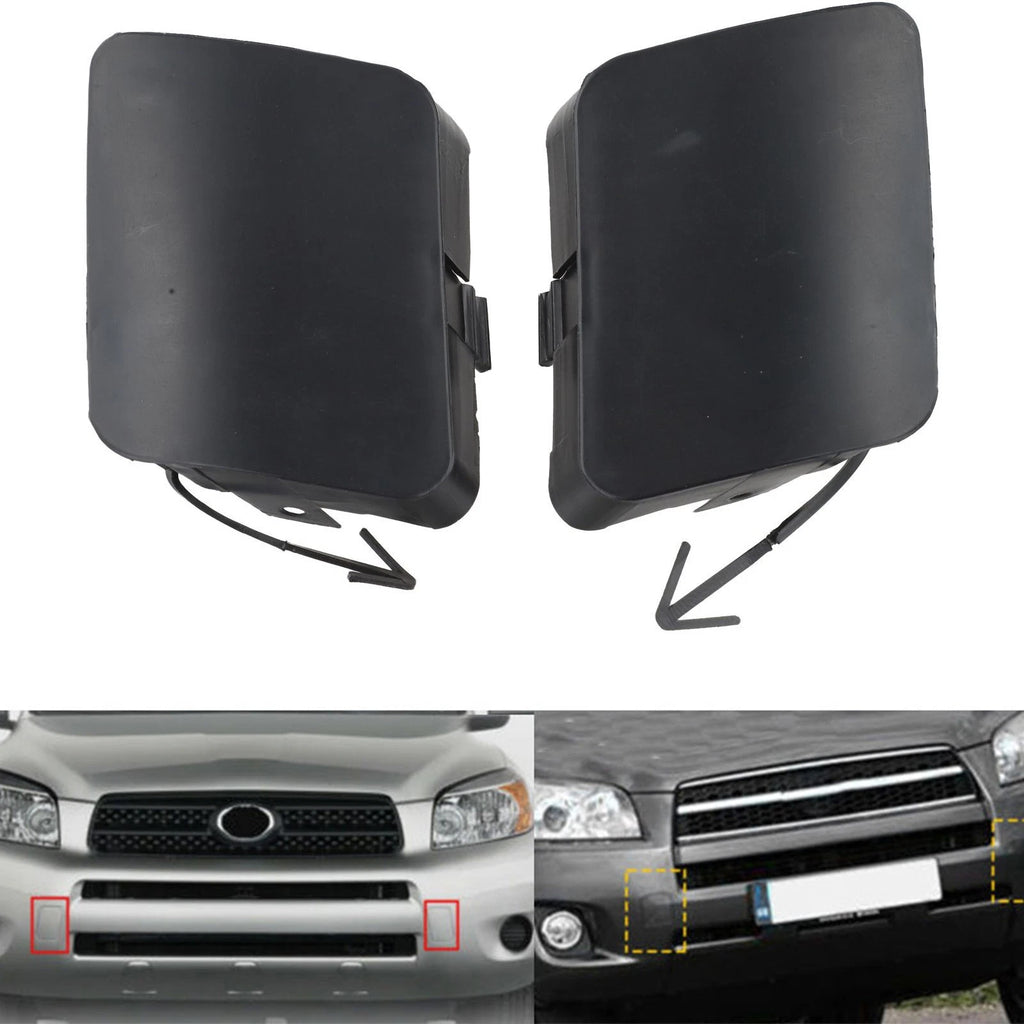 2X Front Bumper Tow Hook Cover Cap for Toyota RAV4 (2006–2009)