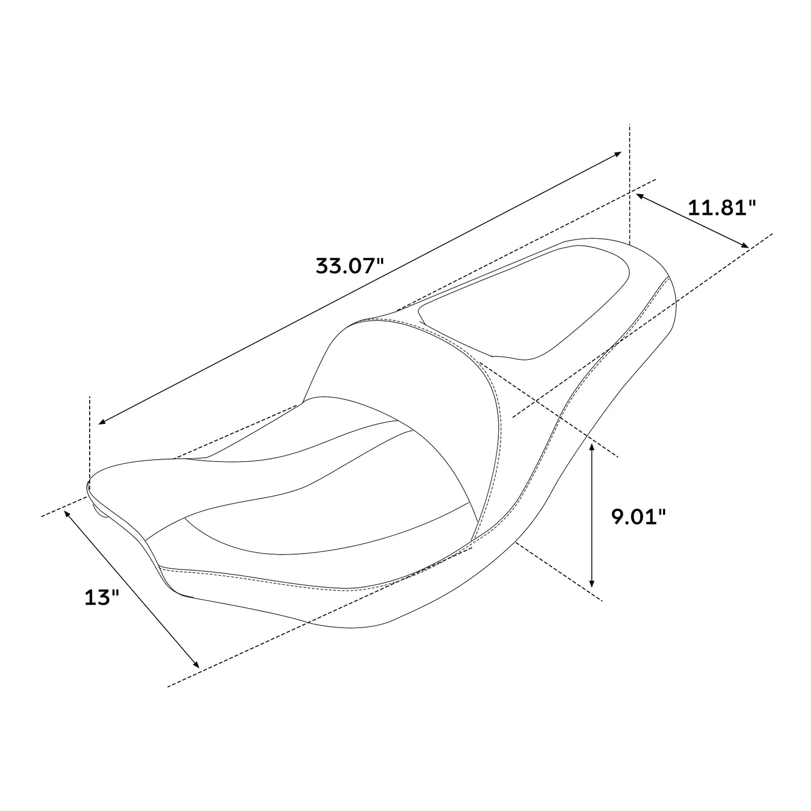 Driver Passenger Seat for Indian Chieftain Roadmaster Springfield (2014–2024)