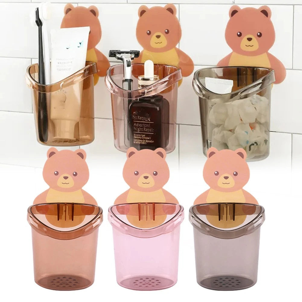 Bathroom Wall Mounted Cup for Toothbrushes and Small Items