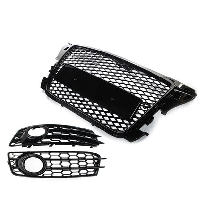 Front Honeycomb Grille Fog Light Cover for Audi A3 8P (2009–2012) 12 11 10
