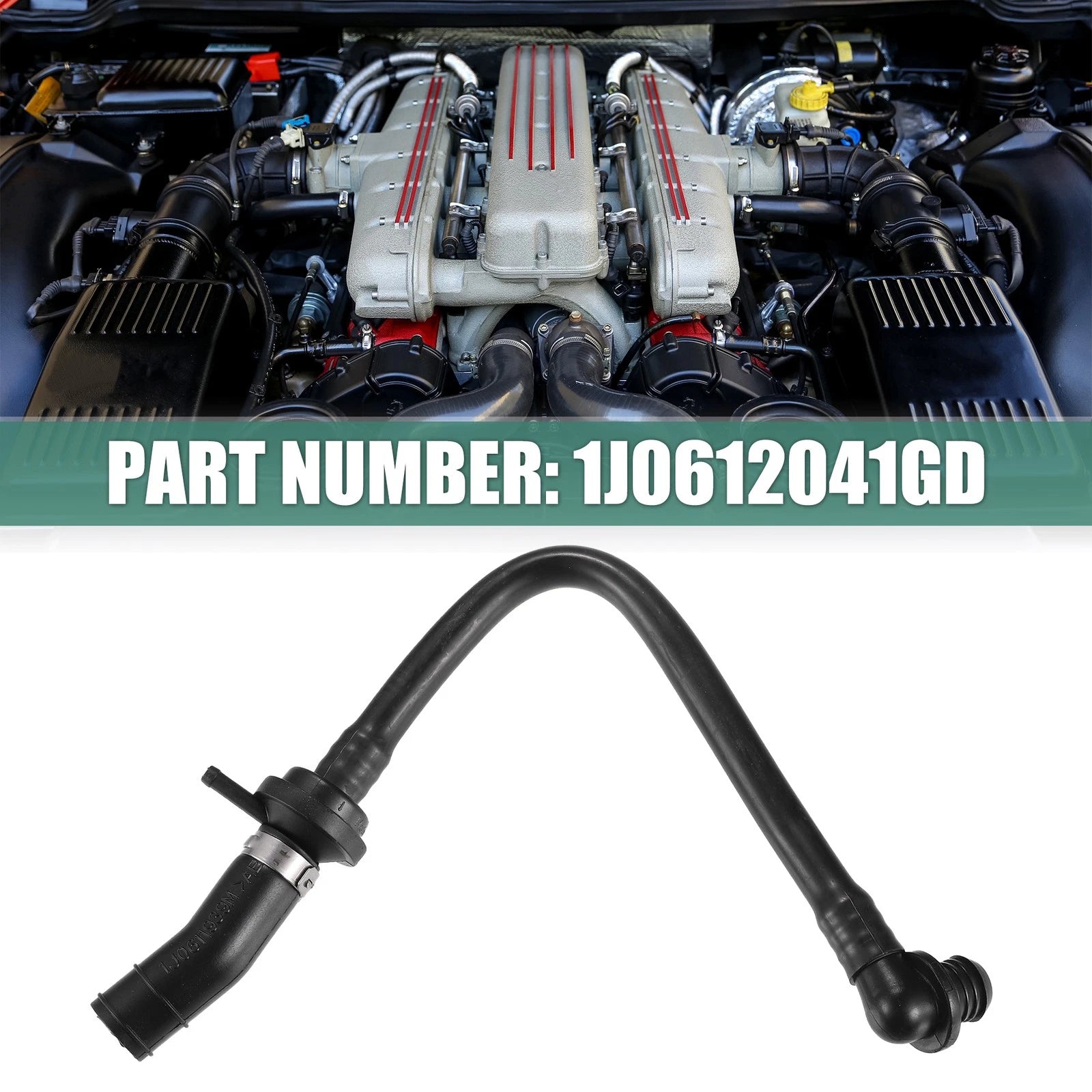 Brake Booster Vacuum Hose Replacement Black for Audi A3 (1997–2003)