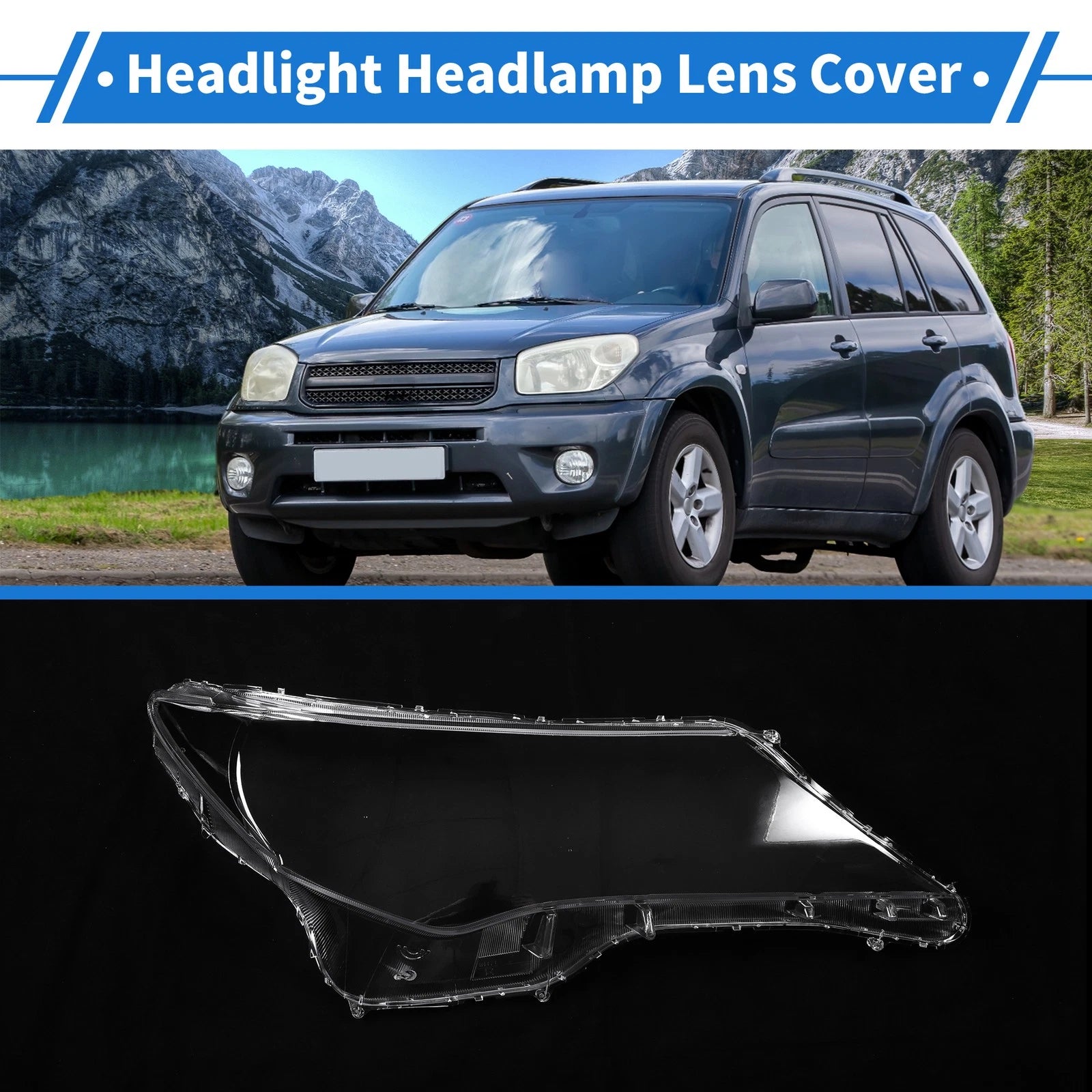 Headlight Lens Cover Front Right Replacement for Toyota RAV4 (2013–2015)