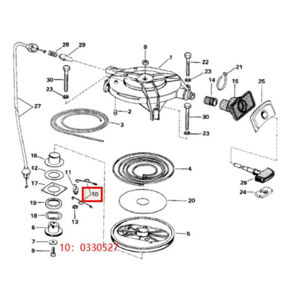 Johnson Evinrude OMC Outboard Plate Pawl Spring Link Replace 0330527