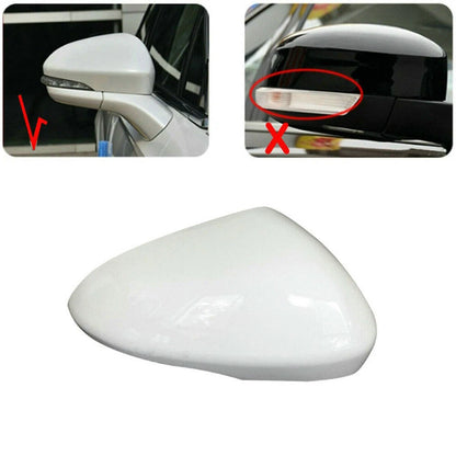1Pcs Pearl White Front Right Side Mirror Cover Trim for Ford Fusion (2013–2021)