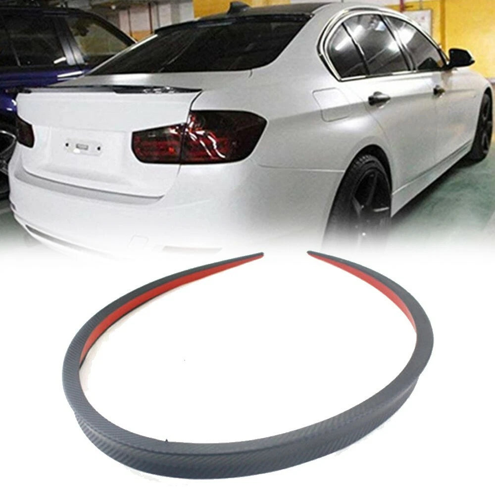 Universal 1.2M Black Soft PU Rear Boot Trunk Spoiler Lip Wing Trim