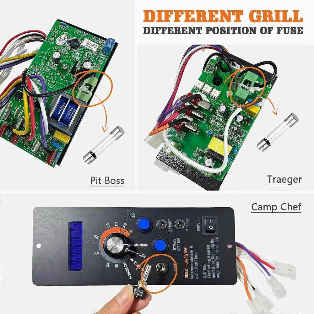 20Pcs 5A 250V Fuse for Pit Boss Traeger Camp Chef Green Mountain Grills