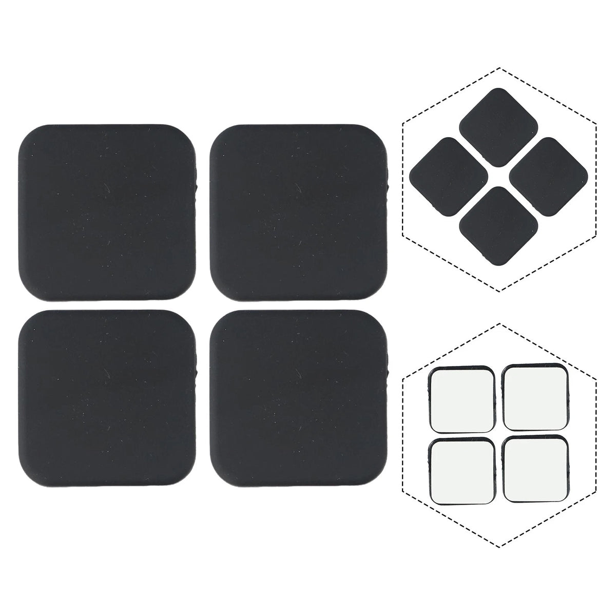Set of 4 Rubber Door Handle Bumpers for 4x4 Vehicles