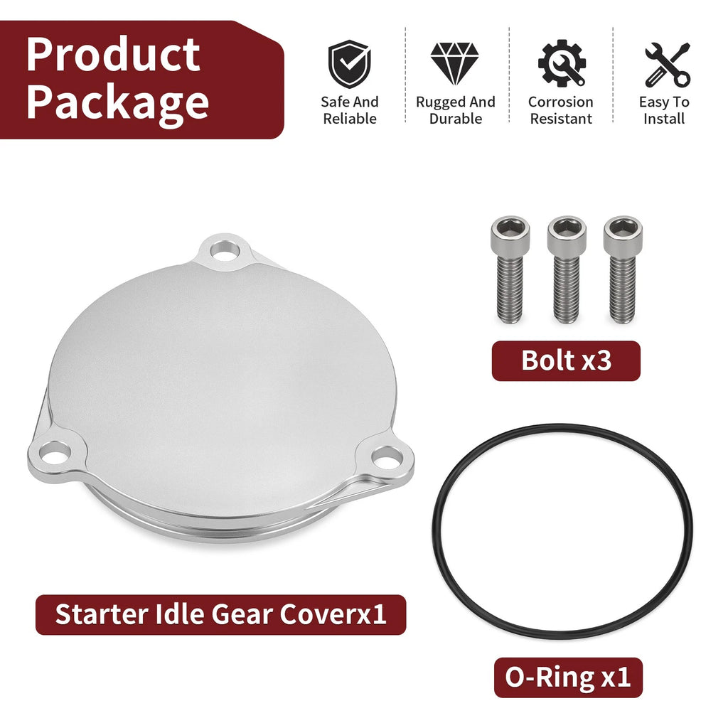 Starter Idle Gear Cover w/Bolt for Suzuki QuadSport Z400 (2003–2008)