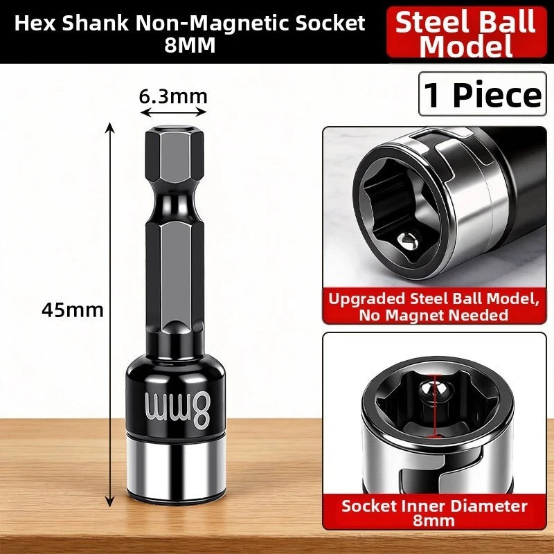 8mm Non-Magnetic Hex Socket for Accurate Fastener Control