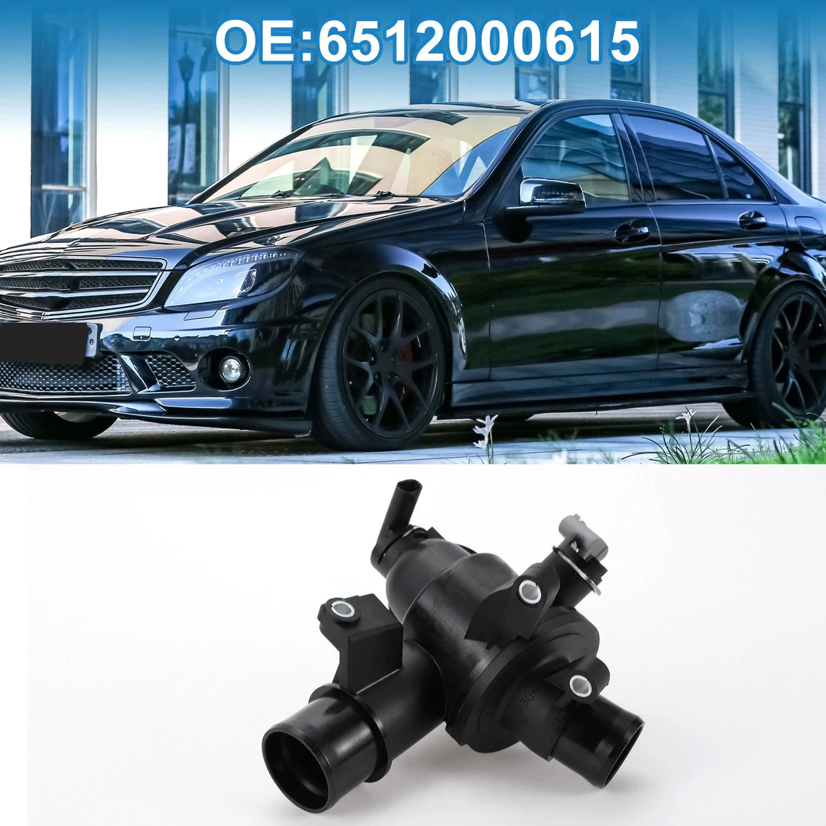 Engine Coolant Thermostat Housing Assembly for Mercedes-Benz W204 W205 W212 W166 (2007–2015)