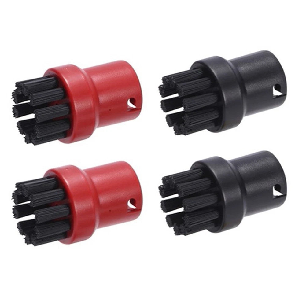 Set of 4 Round Nylon Brushes with Extension Nozzle