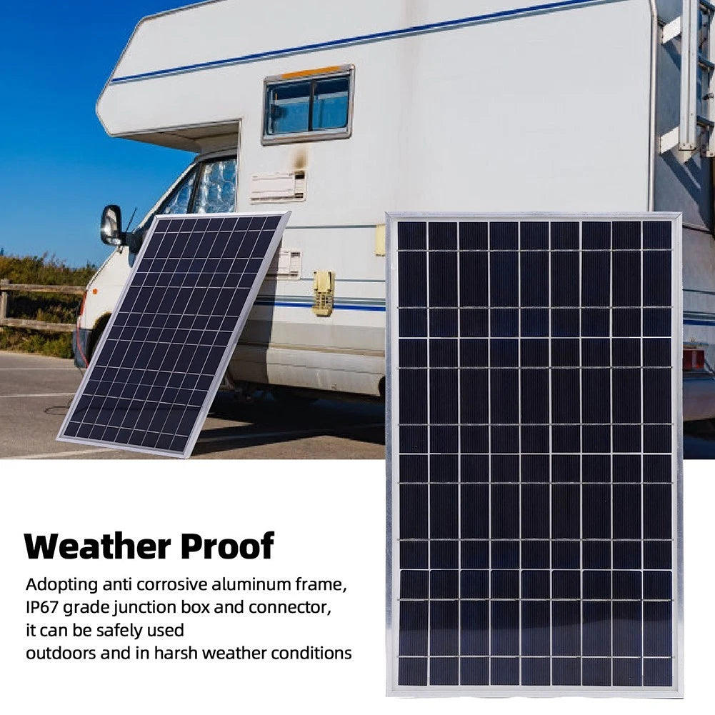 12 Volt 200W Solar Panel Charger with Reverse Discharge Protection for Vehicles