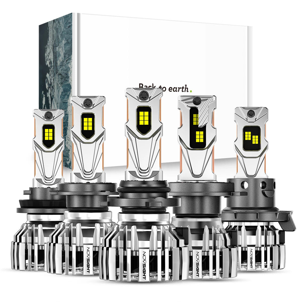 2X LED Headlight Bulbs H4 H7 H13 9005 9006 6500K High Low Beam