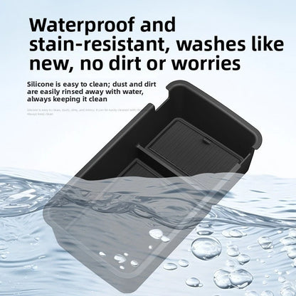 Armrest Storage Box for Car Interior (26.3x14.5x7cm, Black, Waterproof)