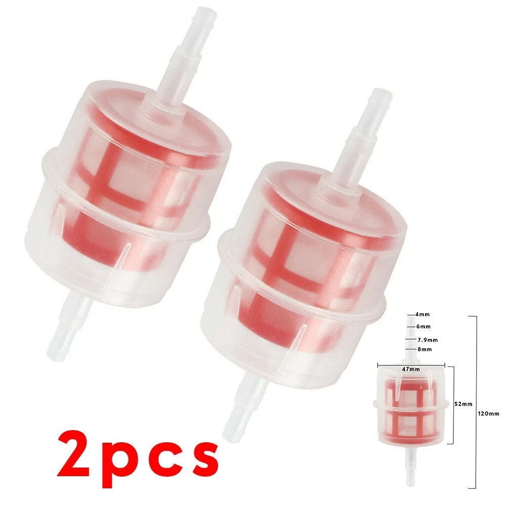 2X Diesel Fuel Filter Inline 6mm 8mm for Universal Car Motorcycle