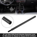 Gear Shift Knob Extender Lever Replacement for Mitsubishi M10x1.25 (Black)