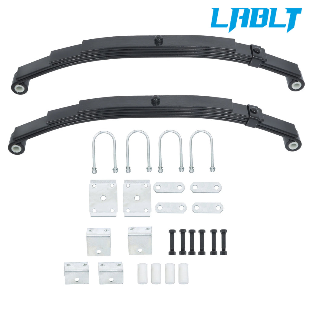 Single Trailer Axle Suspension Kit for LABLT (5000lb, 4 Leaf Spring, Ubolt)