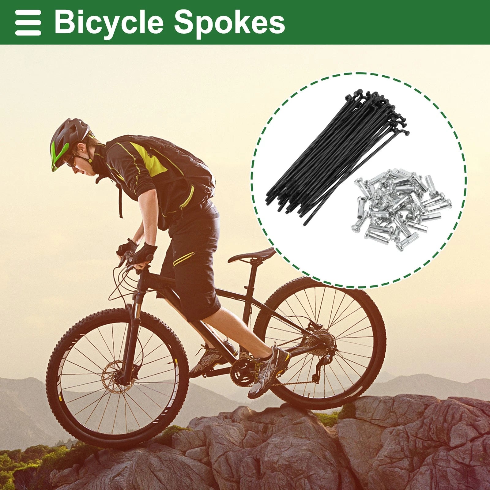 Bicycle Spokes Nipple Set 89mm Carbon Steel for Universal (2000–2025)