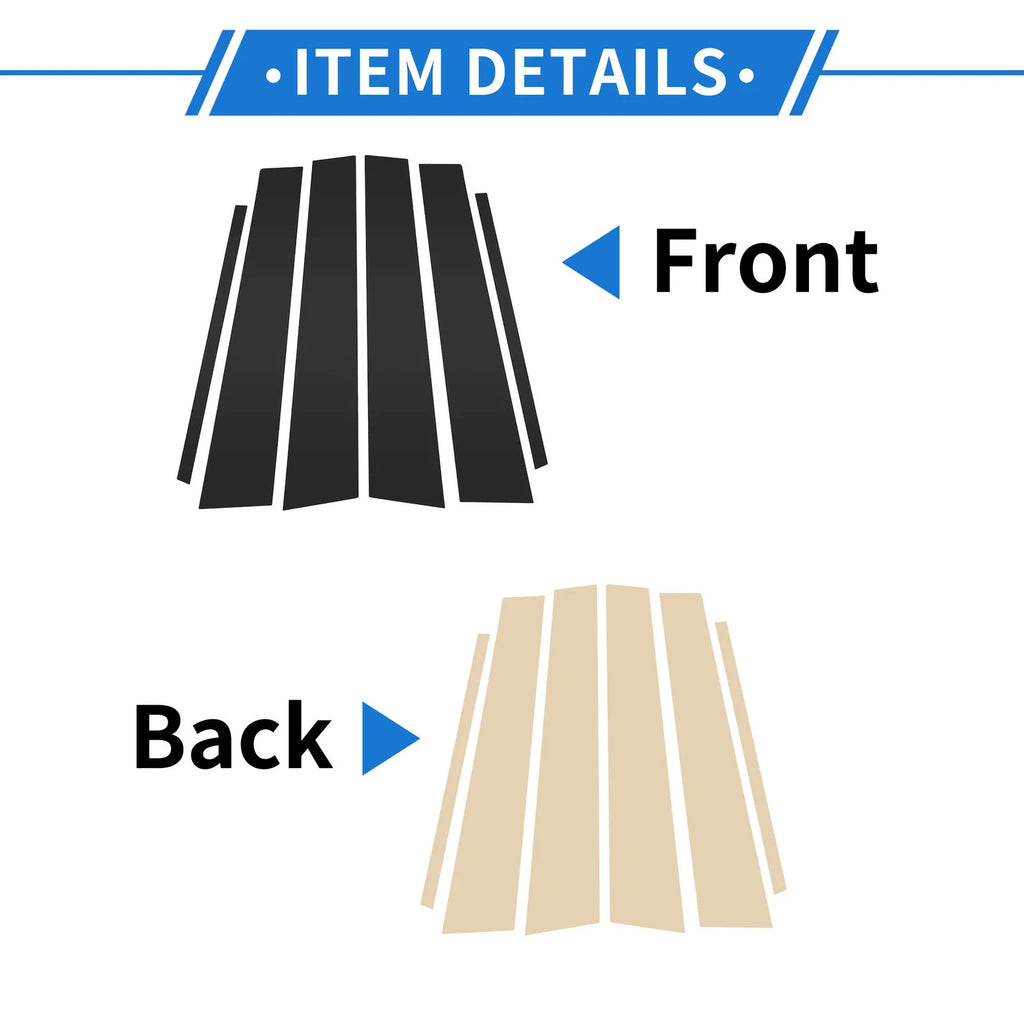 6 Pcs Door Pillar Window Trim Replacement for Hyundai Tucson IX35 (2016–2021)